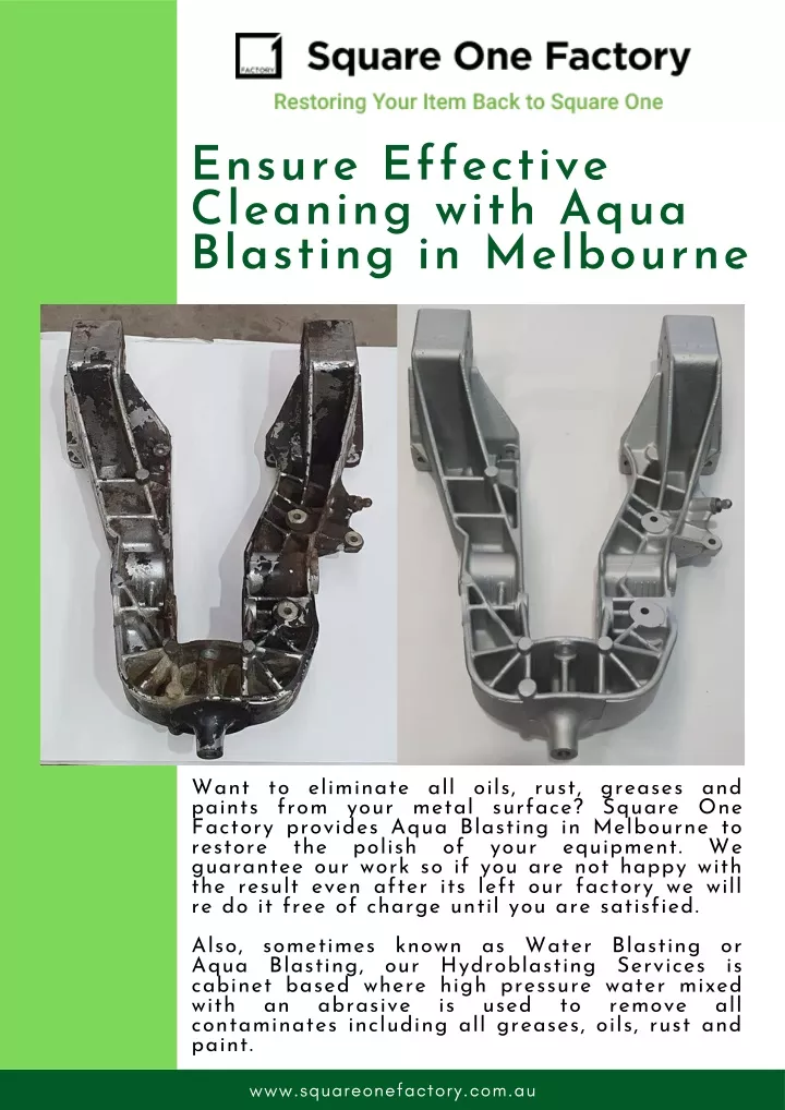 ensure effective cleaning with aqua blasting