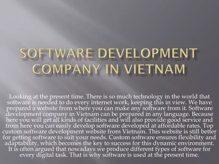 software development company in vietnam