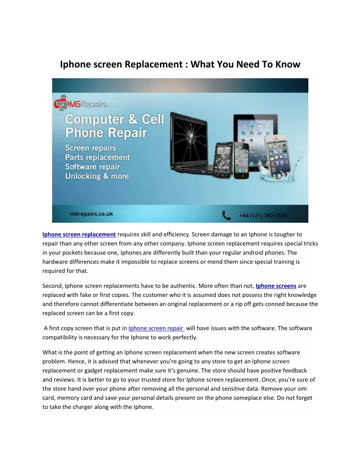 iphone screen replacement what you need to know