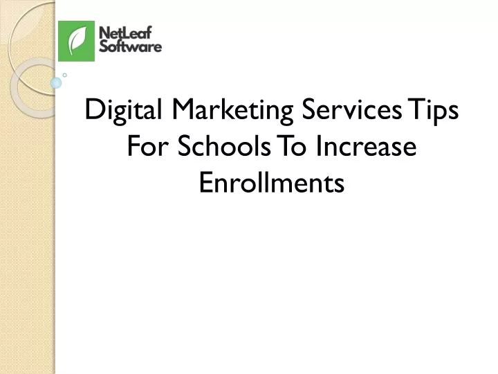 digital marketing services tips for schools