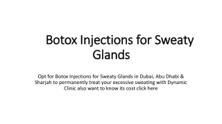 botox injections for sweaty glands