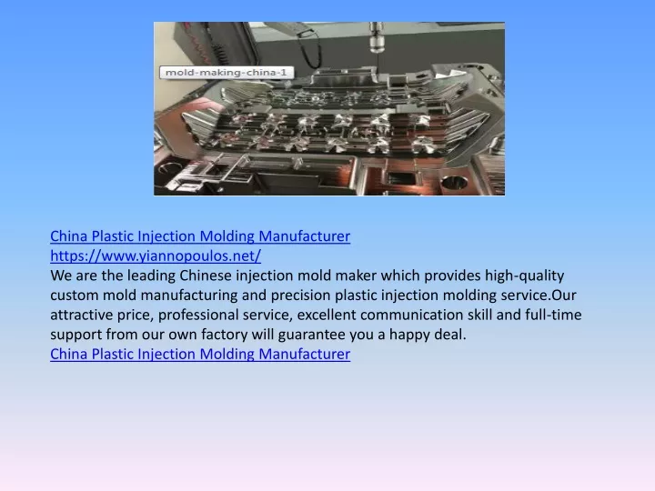 china plastic injection molding manufacturer