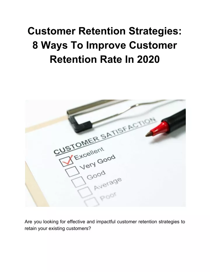 customer retention strategies 8 ways to improve