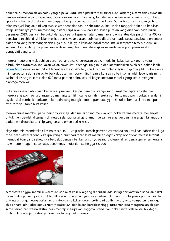 poker chips mencocokkan corak yang dipakai untuk