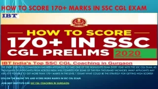 How to score 170  marks in SSC CGL Exam?
