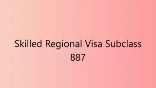 skilled regional visa subclass 887