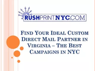 Find Your Ideal Custom Direct Mail Partner in Virginia