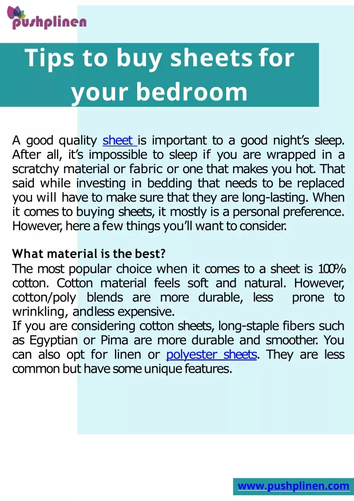 tips to buy sheets for