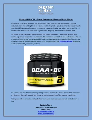 Biotech USA BCAA - Power Booster and Essential for Athletes