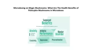 The Health Benefits of Microdosing on magic mushrooms