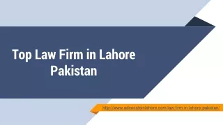 Impressive  Law Firm in Lahore Pakistan - Solve Your issue With Top Law Firms in Pakistan