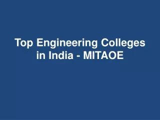 top engineering colleges in india mitaoe