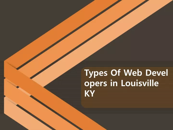 types of web developers in louisville ky