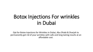 botox injections for wrinkles in dubai