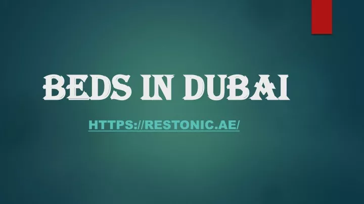 beds in dubai