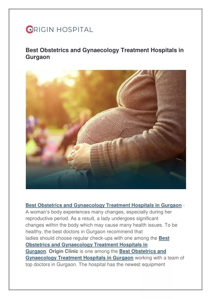 best obstetrics and gynaecology treatment