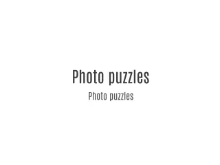 Photo puzzles