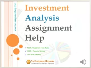 Investment Analysis Assignment Help By Professional Writers
