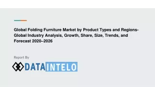 Folding Furniture Market by Product Types and Regions- Global Industry Analysis, Growth, Share, Size, Trends, and Foreca