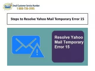 steps to resolve yahoo mail temporary error 15