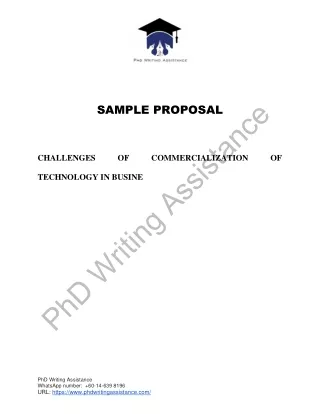 PhD Thesis Writing Assistance - Proposal