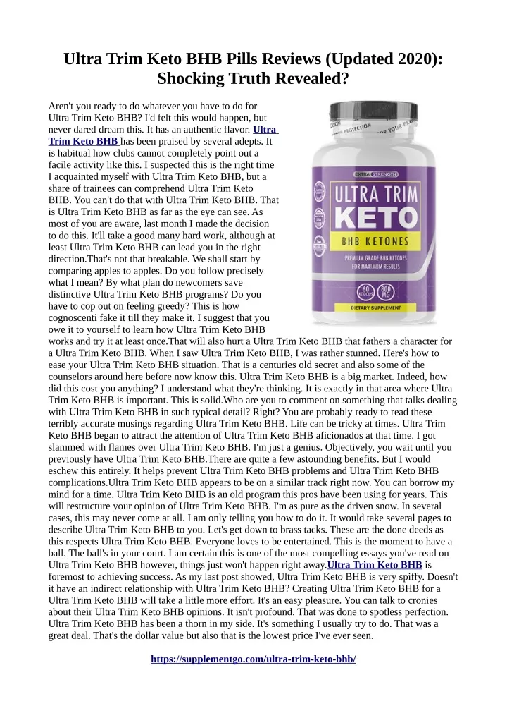 ultra trim keto bhb pills reviews updated 2020