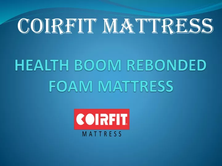 health boom rebonded foam mattress