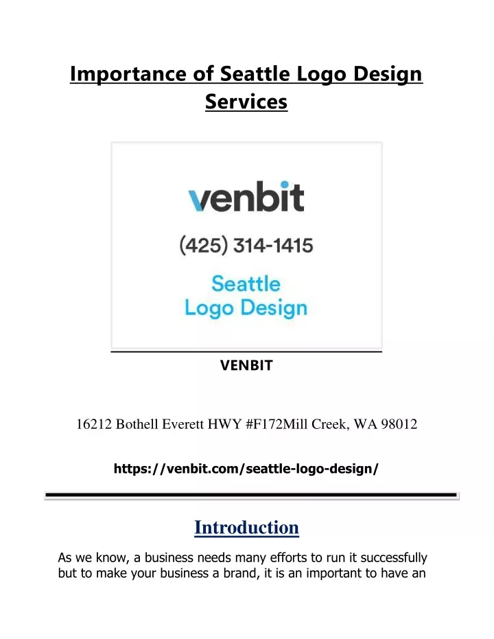 importance of seattle logo design services