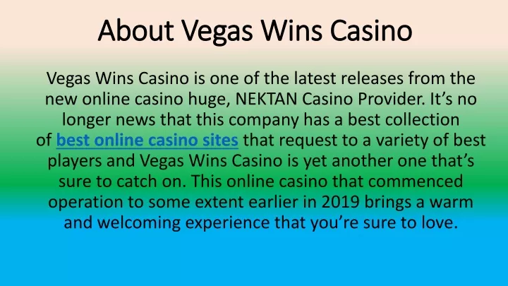 about vegas wins casino