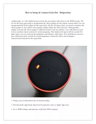 How to Setup & Connect Echo Dot - Helpsection