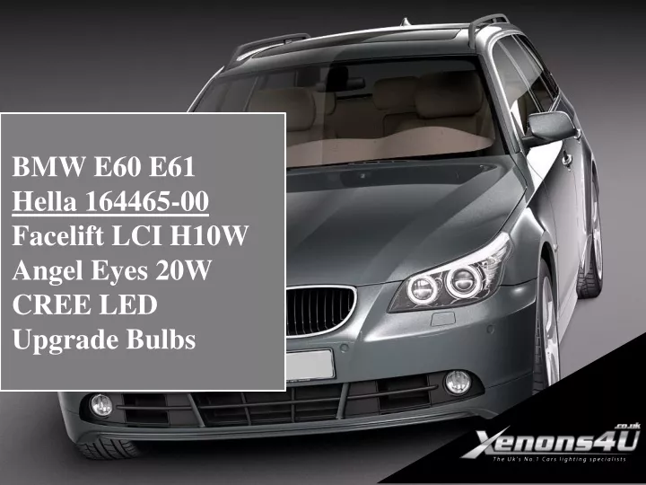 bmw e60 e61 hella 164465 00 facelift lci h10w angel eyes 20w cree led upgrade bulbs