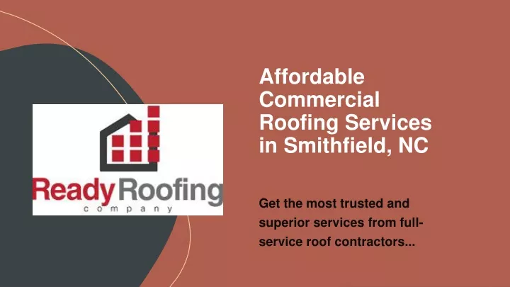 affordable commercial roofing services in smithfield nc