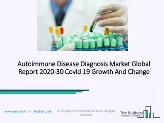 Autoimmune Disease Diagnosis Market Global Report 2020-30: Covid 19 Growth And Change