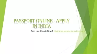 Passport Online - Apply in INDIA