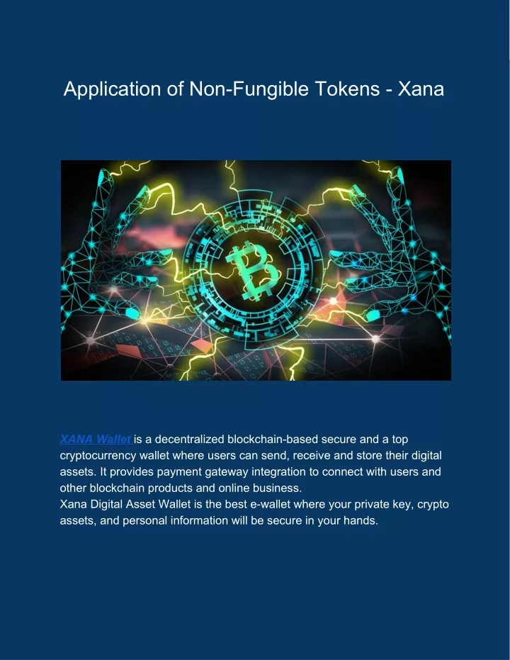 application of non fungible tokens xana