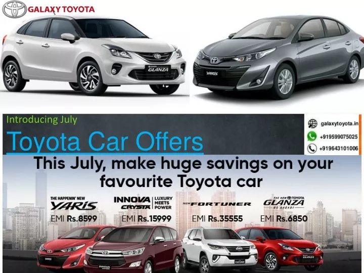 introducing j uly toyota car offers