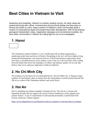 best cities in vietnam to visit
