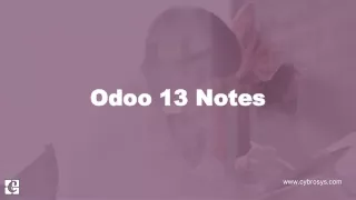 Odoo 13 Notes - Odoo Development Tutorial
