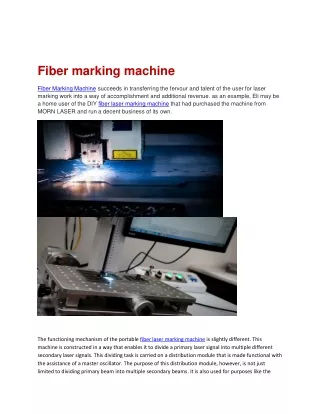 Fiber marking machine