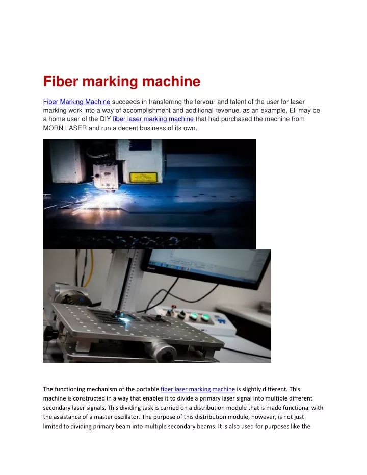 fiber marking machine