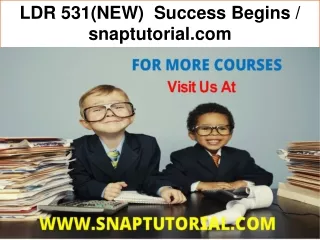 LDR 531(NEW)  Success Begins / snaptutorial.com