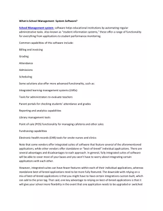 what is school management system software
