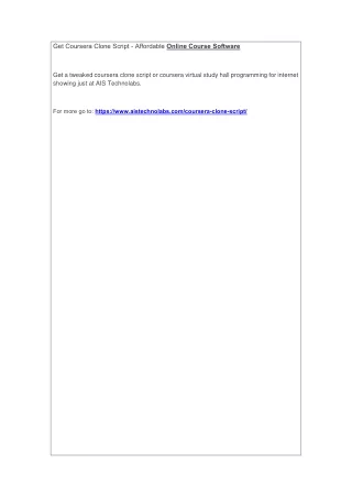 get coursera clone script affordable online