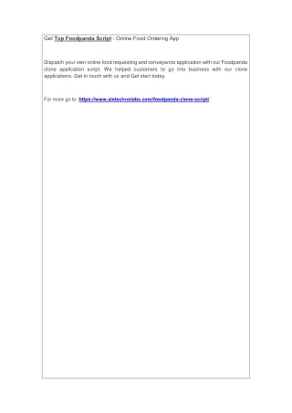 get top foodpanda script online food ordering app