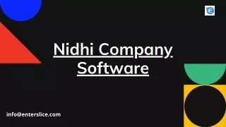 Overview of Nidhi Company Software