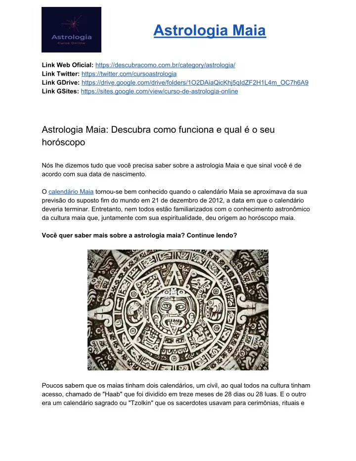 astrologia maia