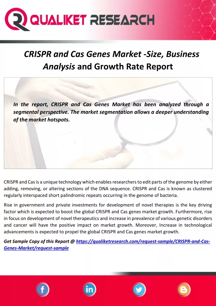 crispr and cas genes market size business
