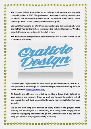the gardner school approached us to redesign