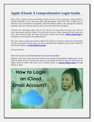 How to Create an iCloud Email Account? | iCloud Email Login