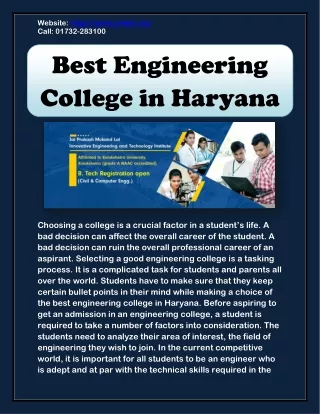 Choosing the Best Engineering College in Haryana
